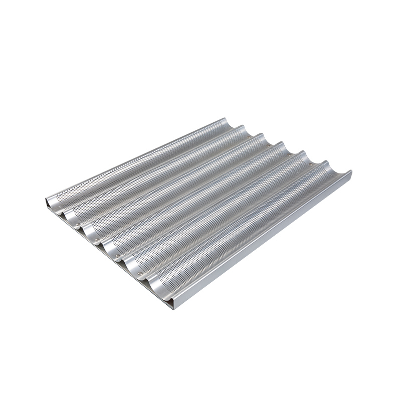 Aluminium Bakeware Perforated Baguette Pan 6-loaf