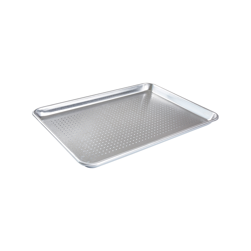 Naturlig og ikke-belagt ren aluminium perforert halv ark /bun-panne 18-tommers L x13-tommers W x1-tommers H (halv størrelse)